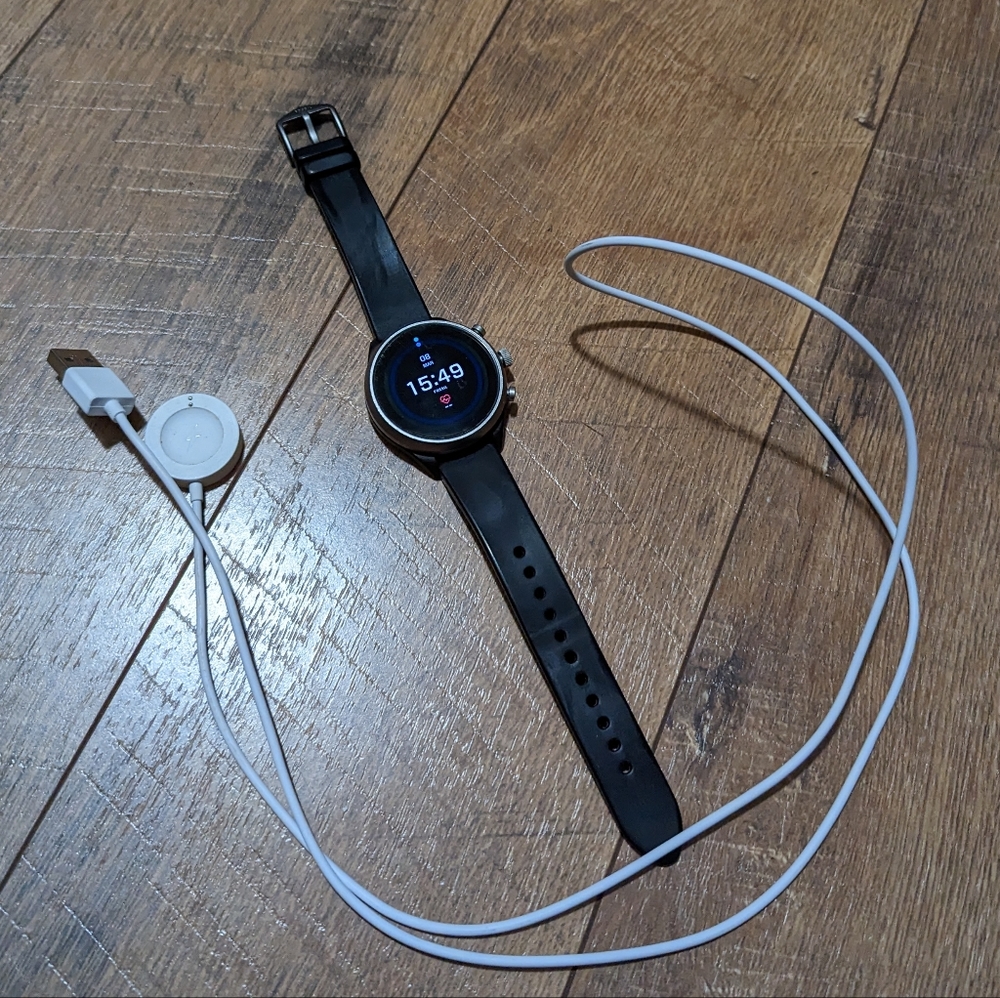 Men's Fossil Sport Smartwatch 41mm Black silicone